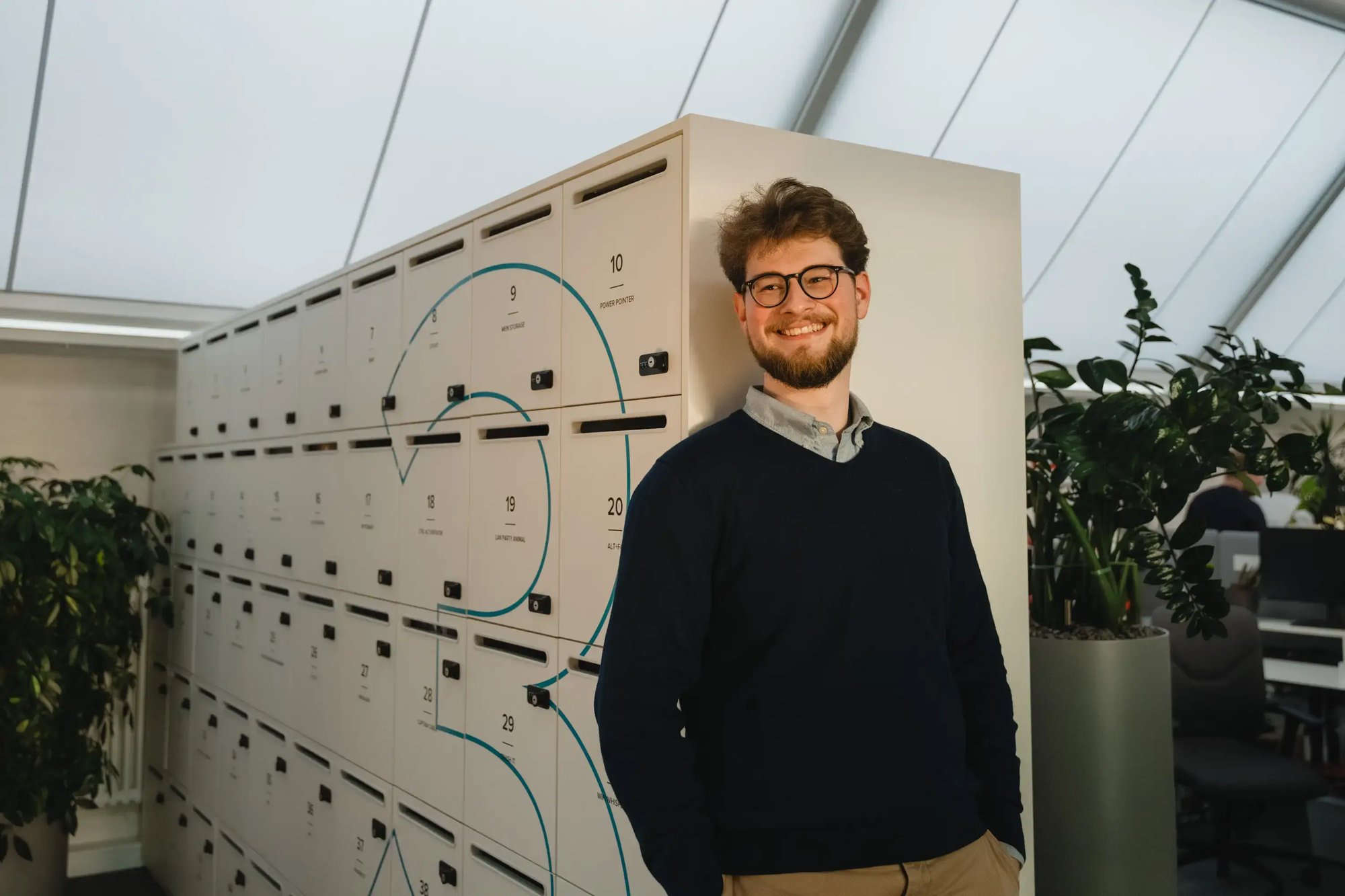 Nico Vossbeck im Büro