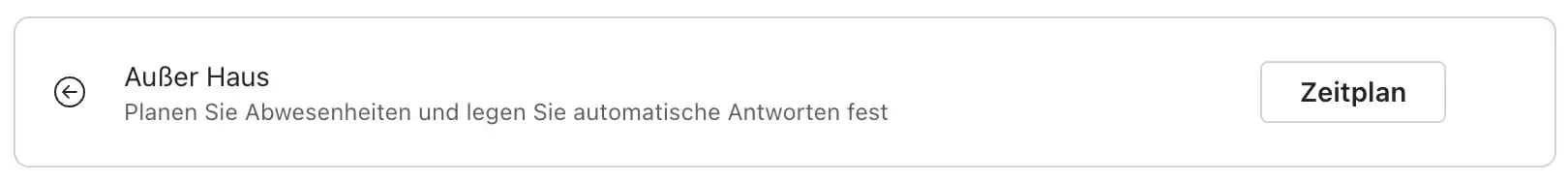 Button für die Einrichtung von Abwesenheitsnotizen in Microsoft Teams