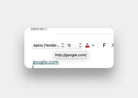 Ein Screenshot, der zeigt, wie schwer man Phishing-Mails erkennt