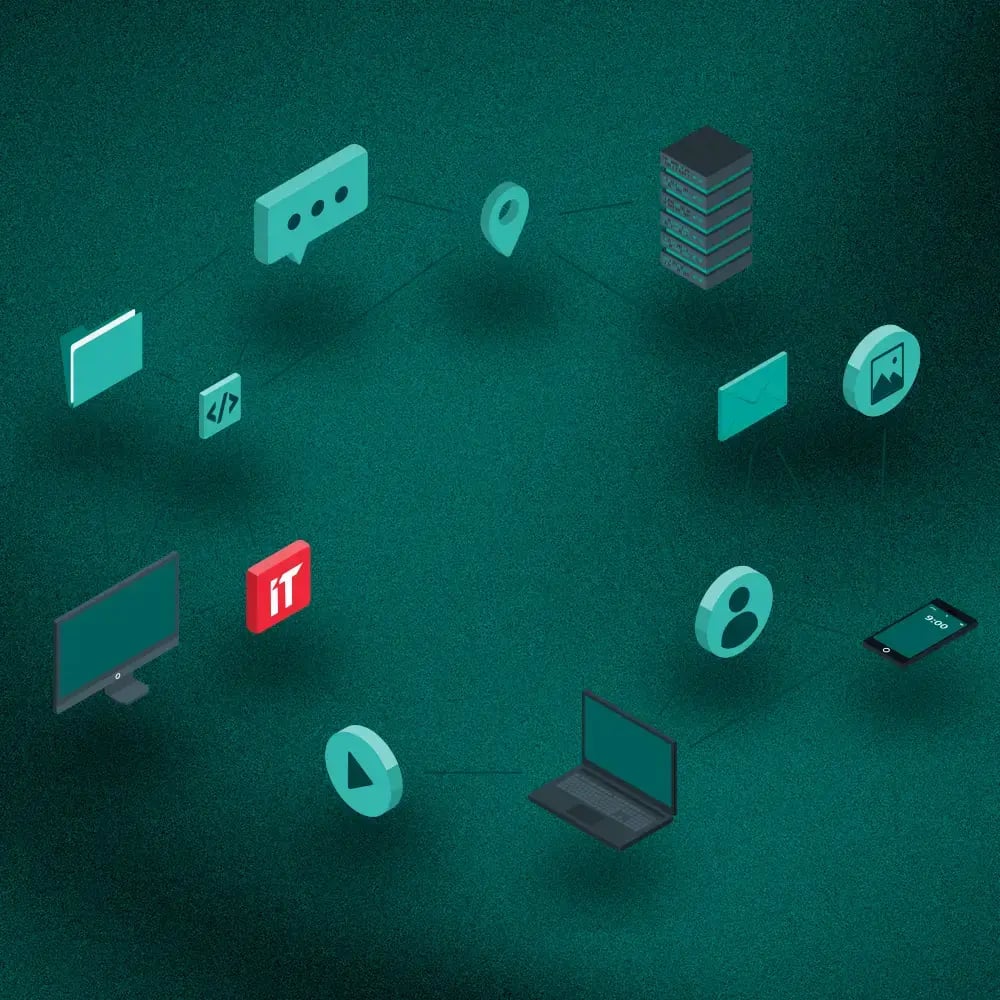 Illustration für ein Konzept einer Netzwerksegmentierung