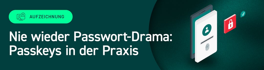 Keyvisual des Passkey-Webinars