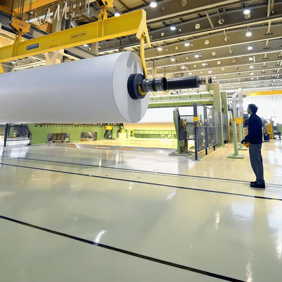 Produktionshalle bei Hakle