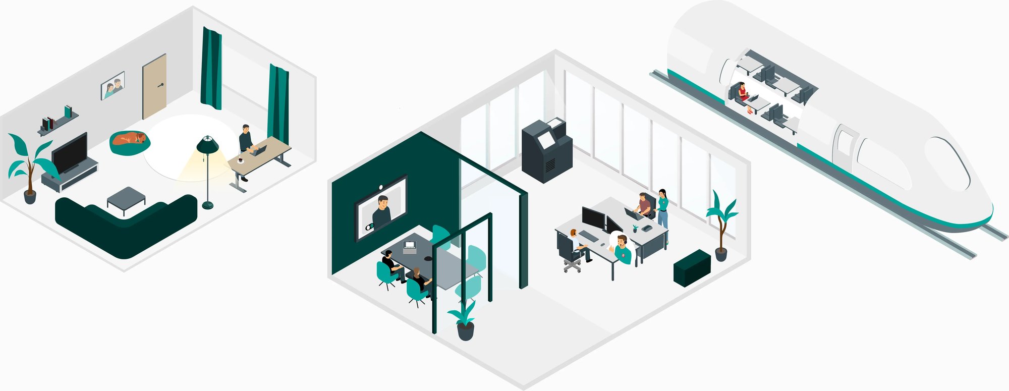 Eine Illustration des BUCS IT Managed Workplace