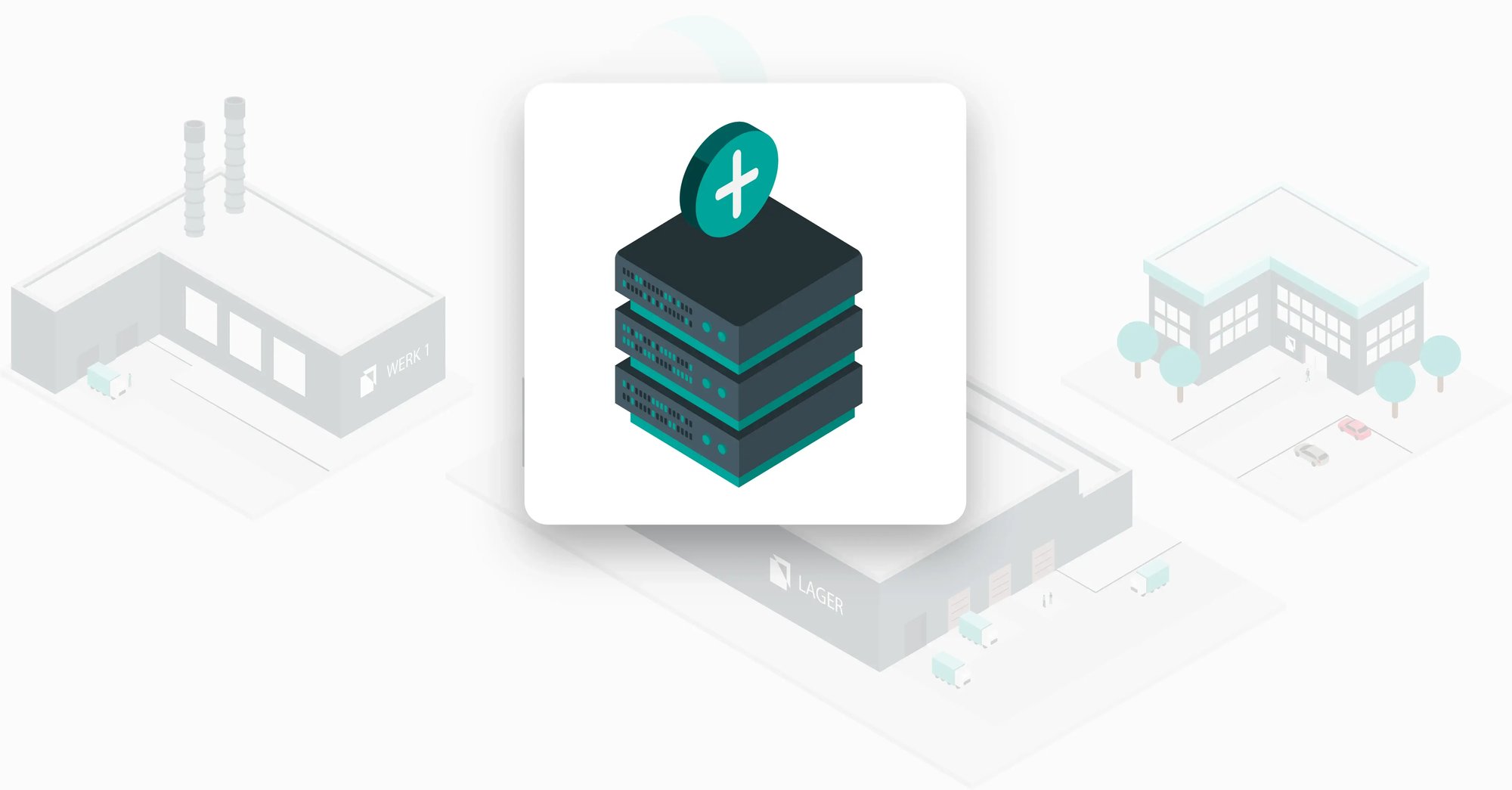 Illustration einer skalierbaren Server-Lösung für den Mittelstand